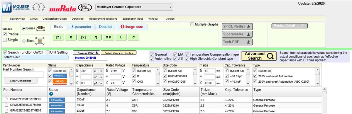 Murata SimSurfing Tool
